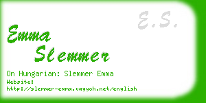 emma slemmer business card